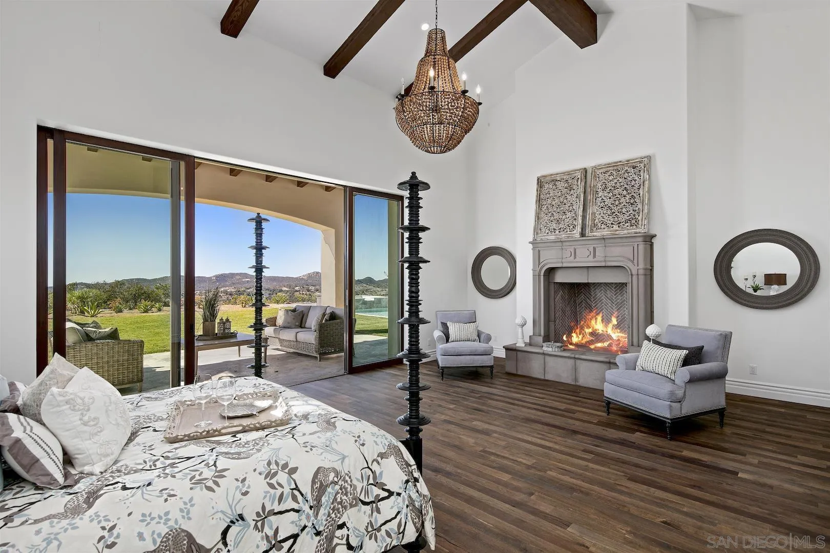 14304 Ridge Ranch Road Valley Center, CA 92082 - Photo 18 of 30 a living room with furniture and a fireplace