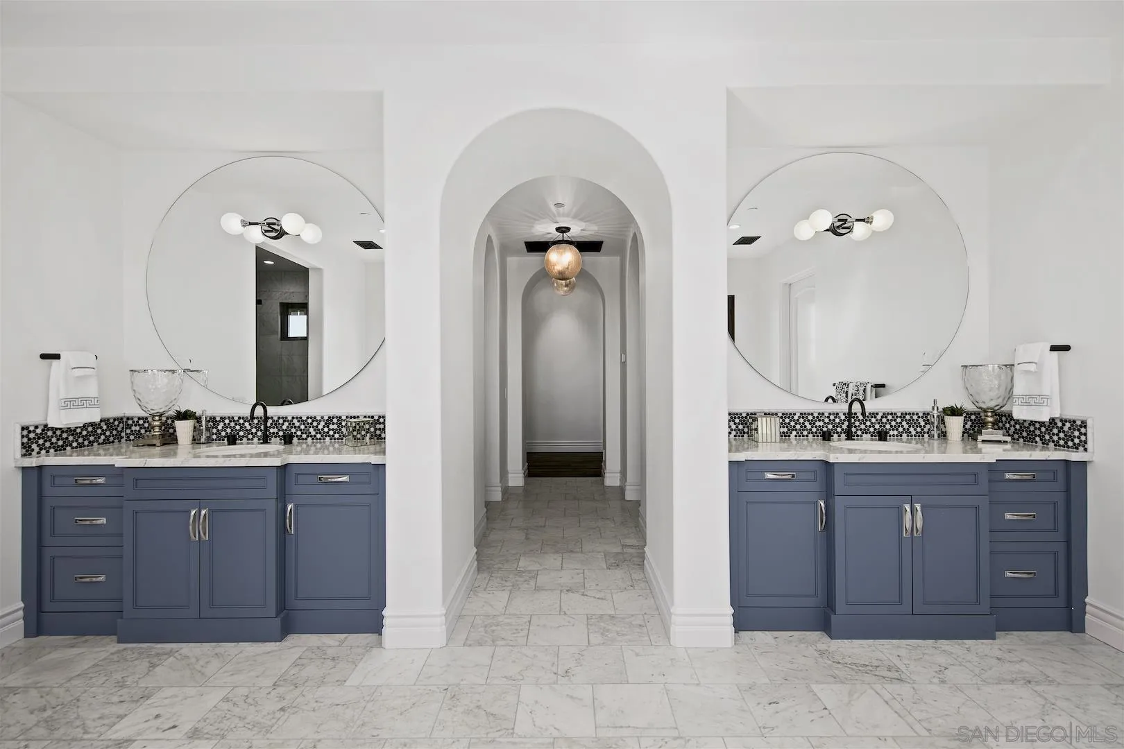 14304 Ridge Ranch Road Valley Center, CA 92082 - Photo 20 of 30 a spacious bathroom with a granite countertop sink a mirror and a vanity