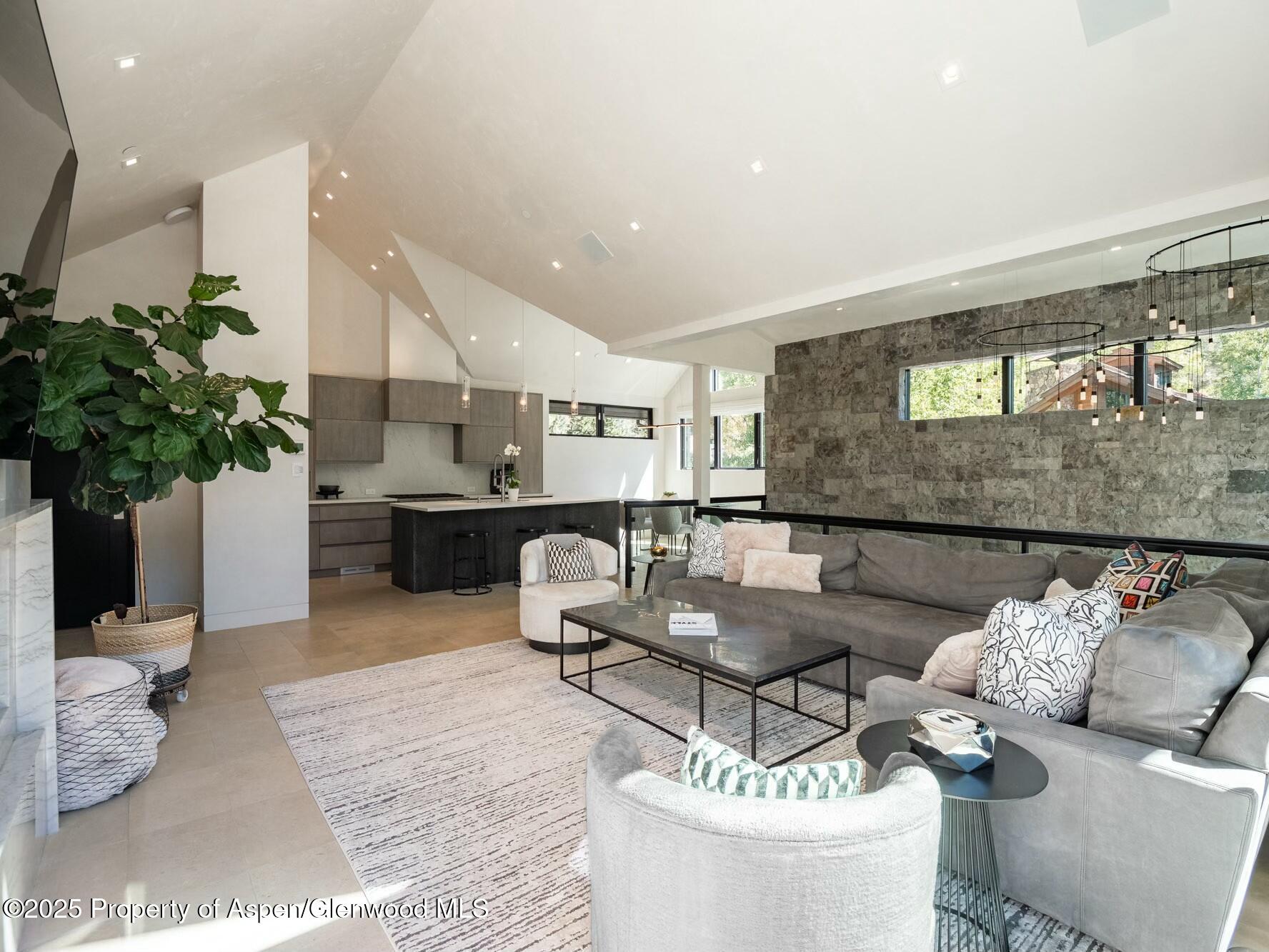 1154 East Cooper Avenue Aspen, CO 81611 - Photo 6 of 30 Upstairs Living Room & Kitchen