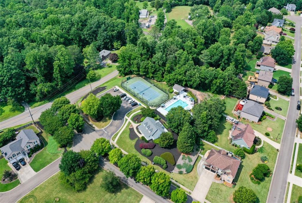 10 Arbor Hills Road South Talking Rock, GA 30175 - Photo 82 of 89 an aerial view of residential house with outdoor space and trees all around