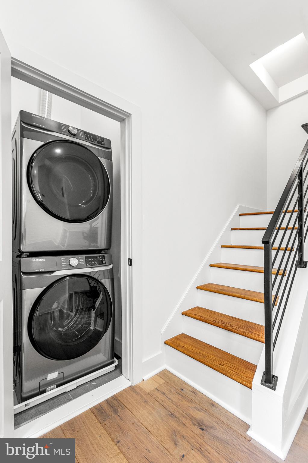 1922 1st Street Northwest, Unit B Washington, DC 20001 - Photo 35 of 49 Modern laundry nook with stylish staircase.
