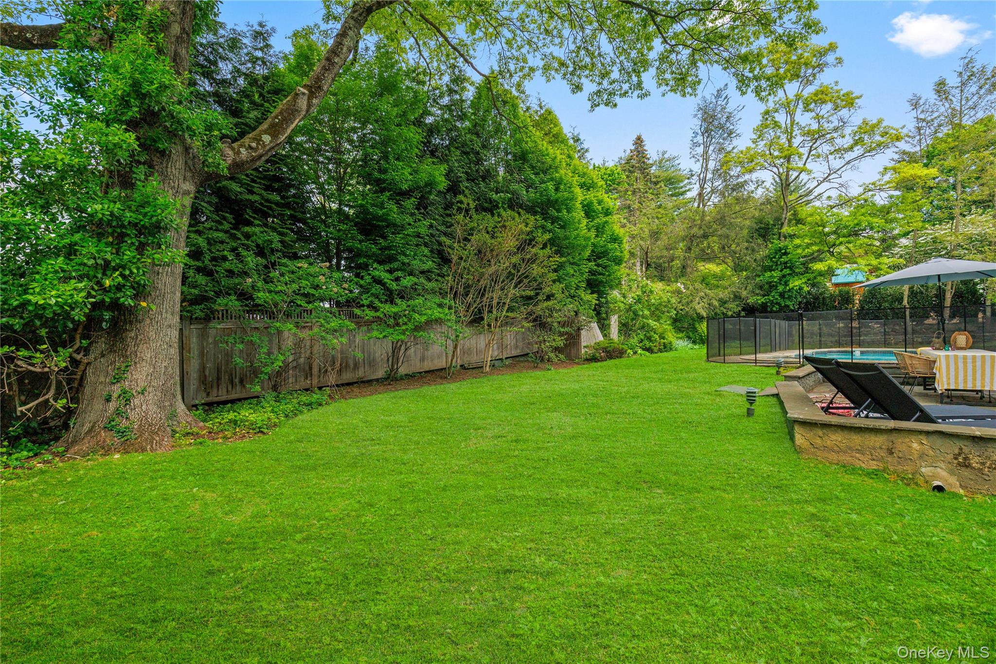 3 Lea Place Rye, NY 10580 - Photo 27 of 32 a view of a garden with a bench