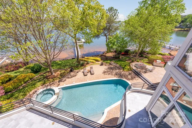 an outdoor view with patio