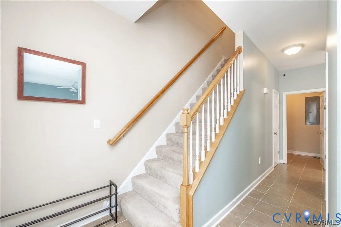 1733 Lakeview Avenue Richmond, VA 23220 - Photo 5 of 28 a view of staircase with wooden floor and next to a window