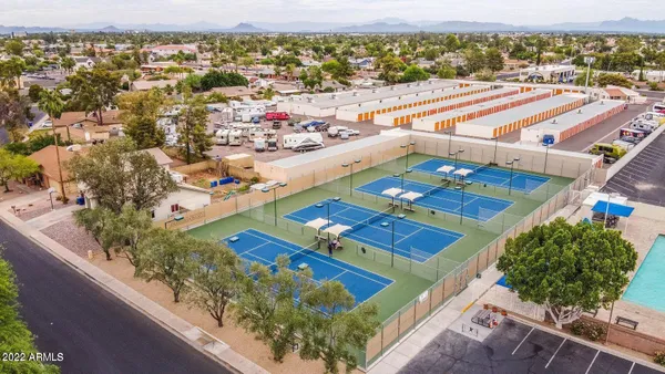 a view of a tennis court
