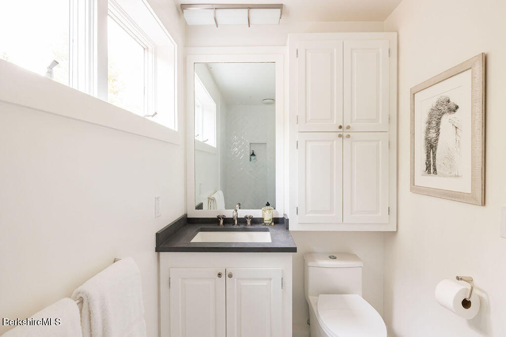 302 A Egremont Plain Road Egremont, MA 01230 - Photo 33 of 66 a bathroom with a sink a toilet and shower
