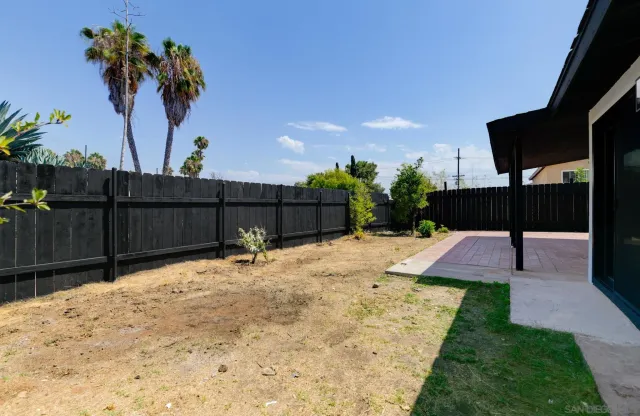 a view of backyard with potted plants