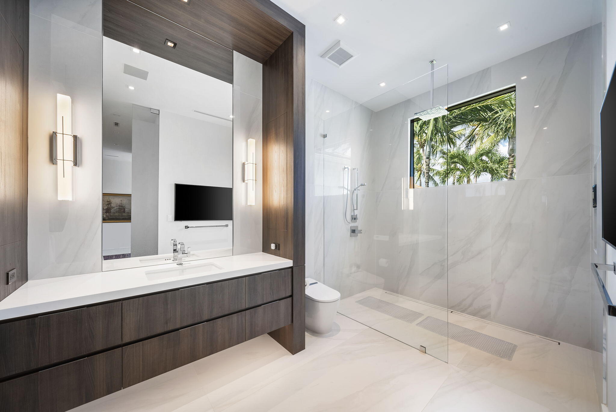 208 Locha Drive Jupiter, FL 33458 - Photo 37 of 125 a spacious bathroom with a double vanity sink toilet and shower