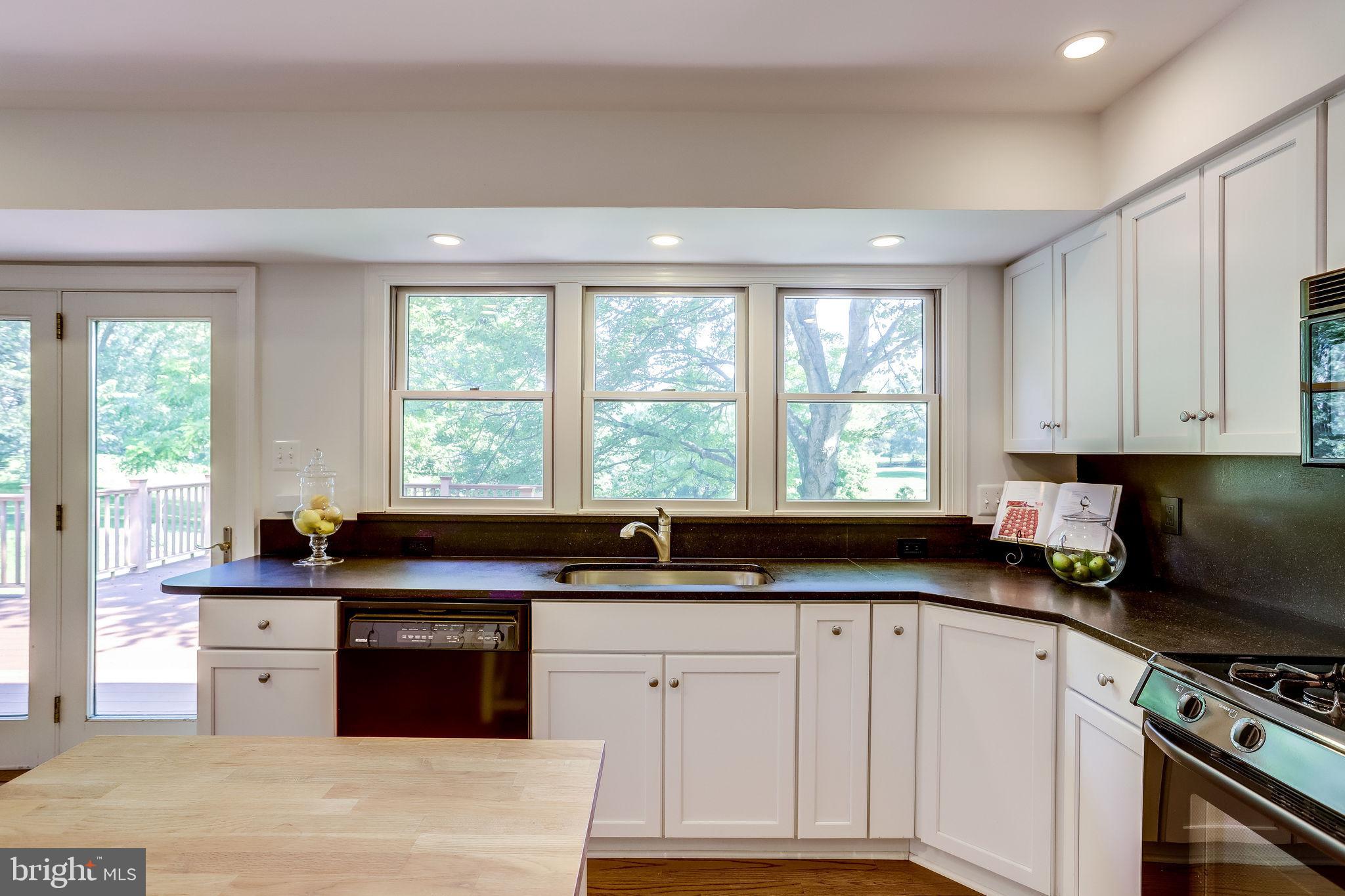 1009 Riva Ridge Drive Great Falls, VA 22066 - Photo 19 of 62 Kitchen Sink overlooks the green fields and trees