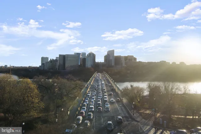 a view of a city from a balcony