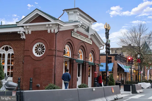 a view of a city & building