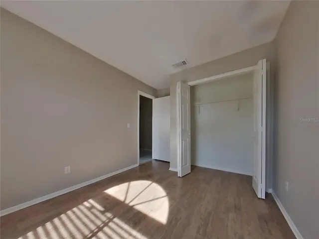 an empty room with a window