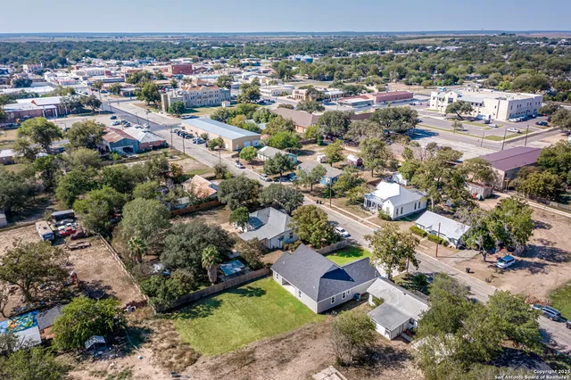 an aerial view of a city
