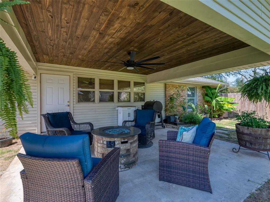 808 Walters Frankston, TX 75763 - Photo 26 of 32 a outdoor living space with furniture and garden view