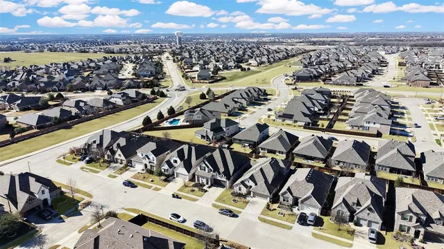 an aerial view of a city