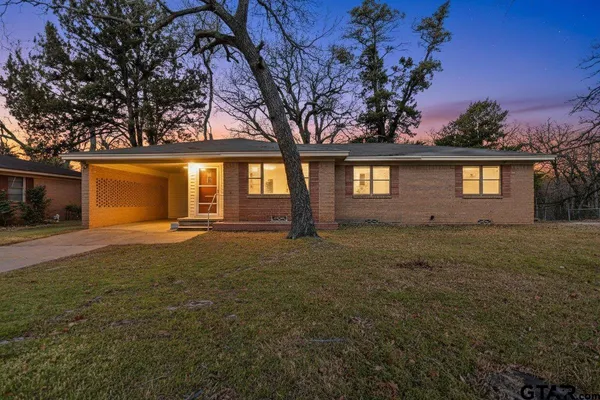 a house view with a backyard space