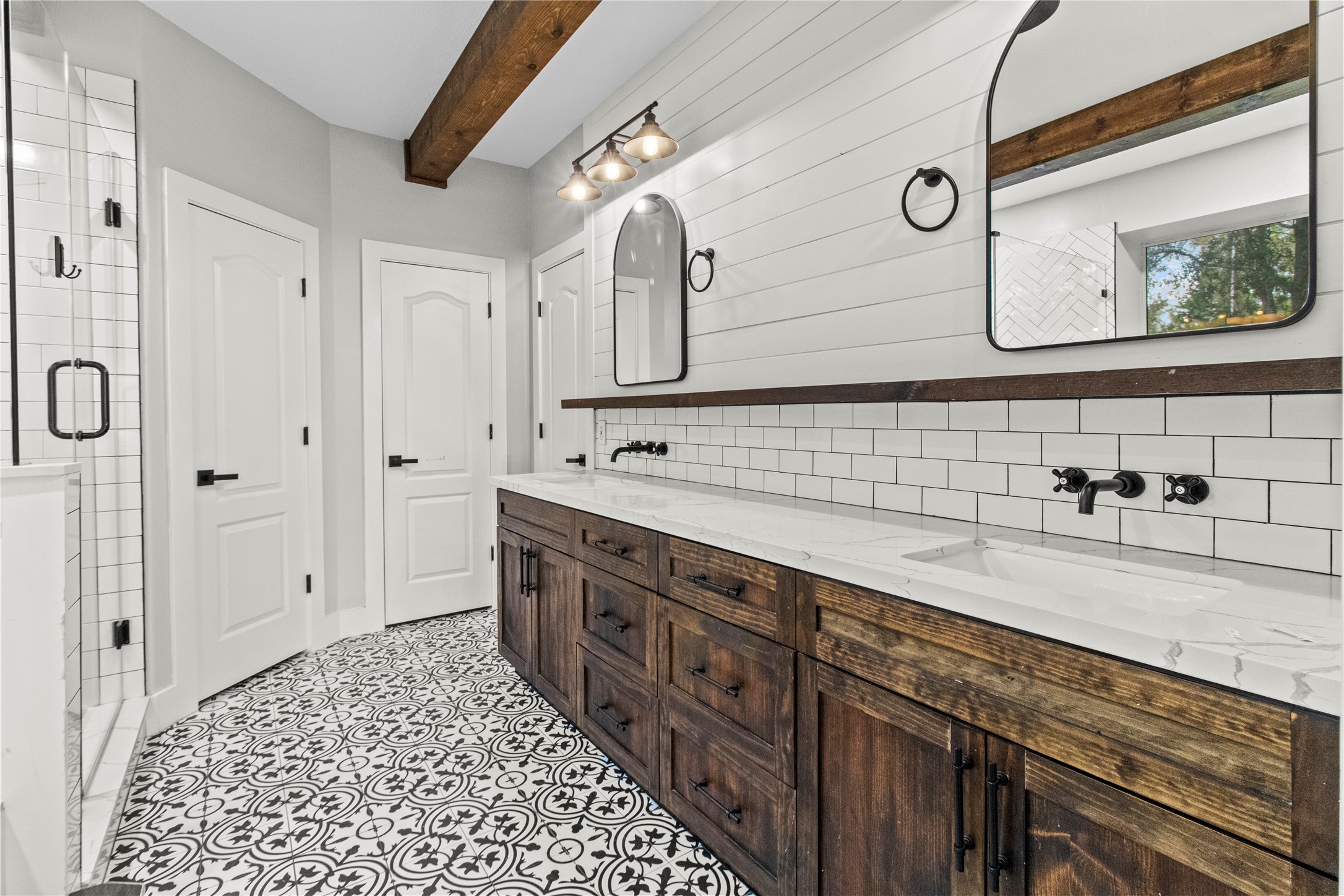 2730 Lawrence Road Kemah, TX 77565 - Photo 28 of 48 a bathroom with a sink and a mirror