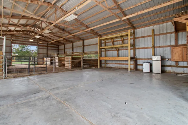 a view of the garage