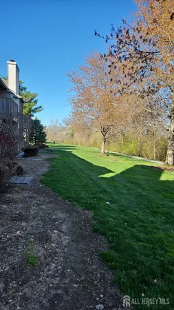 a view of a golf course with a garden
