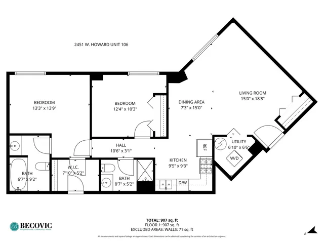 $2,193 | 2451 West Howard Street, Unit 106, Chicago, IL 60645