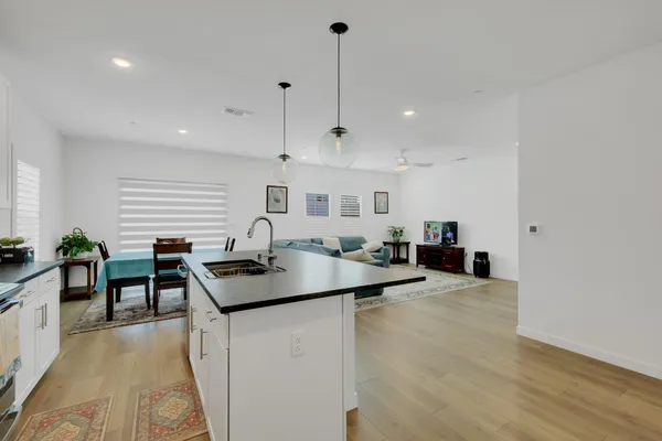 a view of a hallway with closet