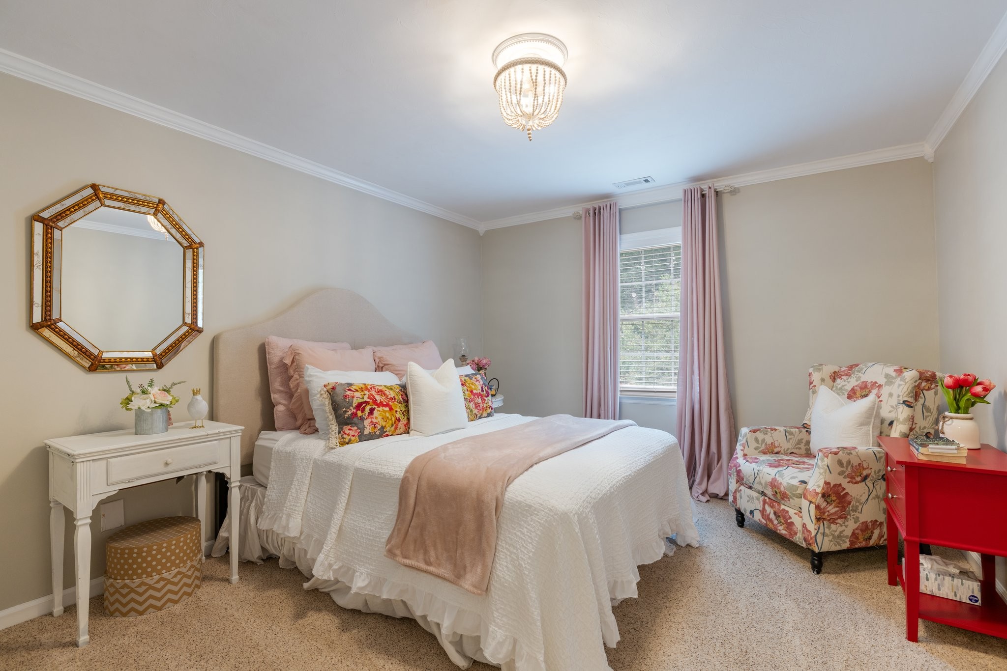 5375 Murfreesboro Road College Grove, TN 37046 - Photo 46 of 70 a bedroom with a bed and a chandelier