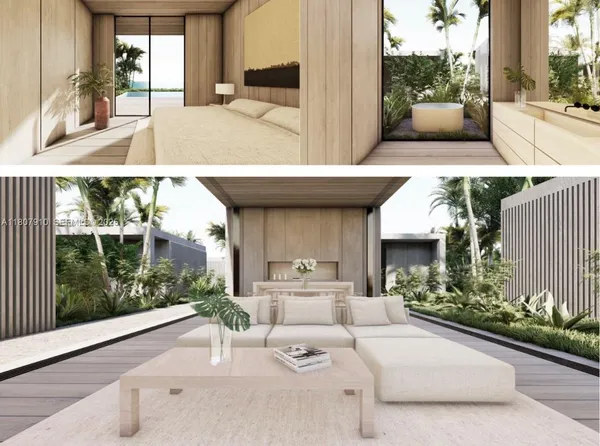 a view of a patio with couches and potted plants