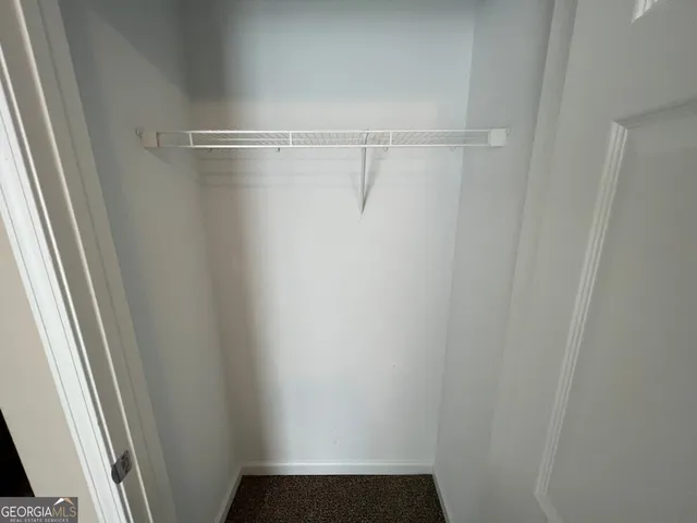 a close up view of racks on the wall