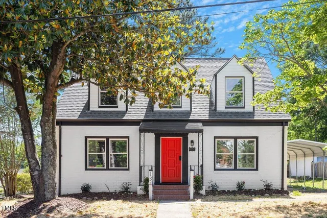 a front view of a house