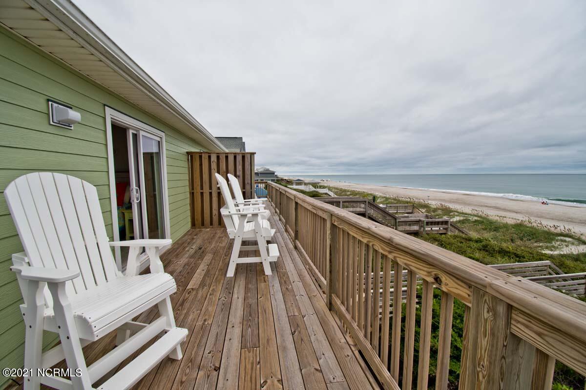 4105 Ocean Drive, Unit E & W Emerald Isle, NC 28594 - Photo 50 of 72 Upper level deck, with access from all four oceanfront bedrooms! Oh, the views!