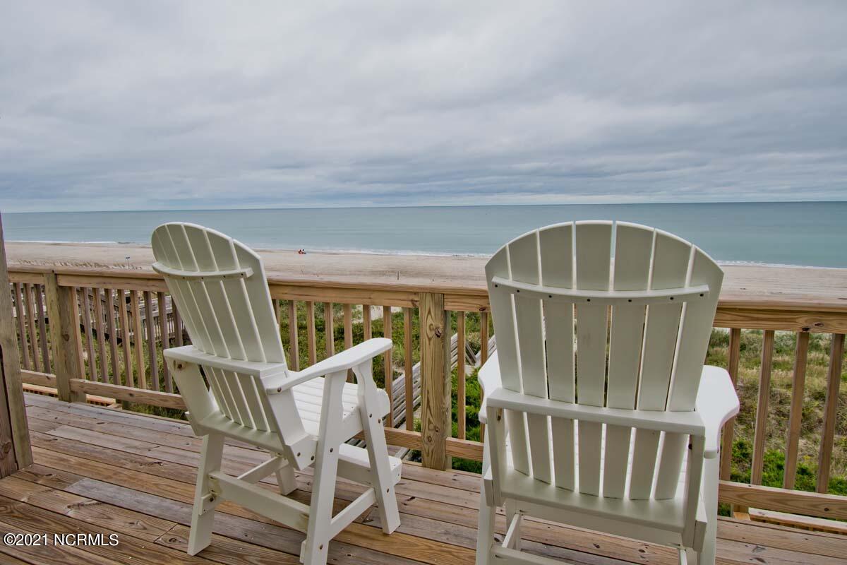 4105 Ocean Drive, Unit E & W Emerald Isle, NC 28594 - Photo 53 of 72 Upper level deck, with access from all four oceanfront bedrooms.