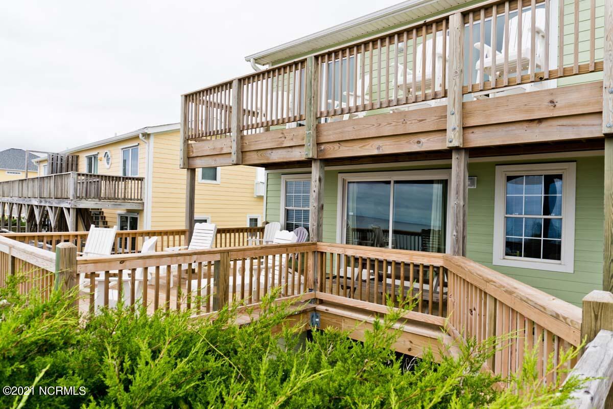 4105 Ocean Drive, Unit E & W Emerald Isle, NC 28594 - Photo 63 of 72 Great shot of the newer decking on the rear of Sea Star.