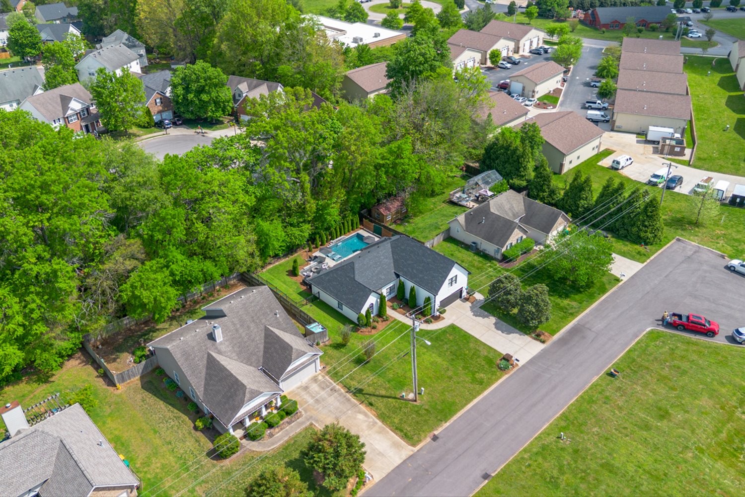 3715 Ivanora Drive Spring Hill, TN 37174 - Photo 59 of 74 an aerial view of a house with garden space and street view