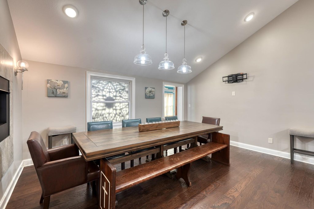 3035 Skeenah Gap Road Suches, GA 30572 - Photo 13 of 33 a view of a dining room with furniture window and wooden floor