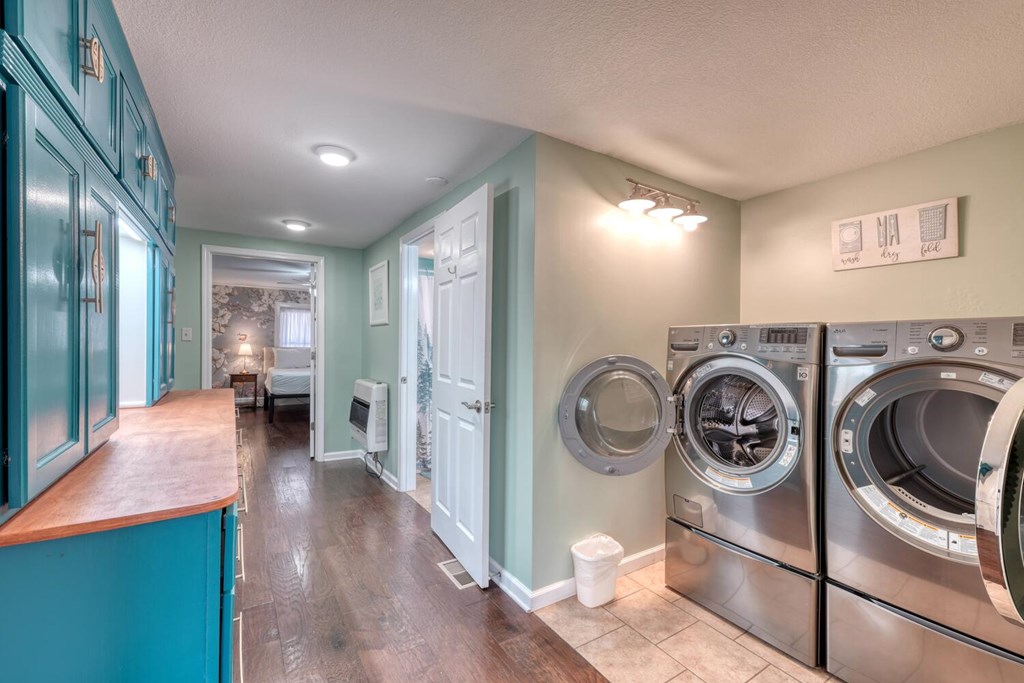 3035 Skeenah Gap Road Suches, GA 30572 - Photo 25 of 33 a view of a hallway with washer and dryer