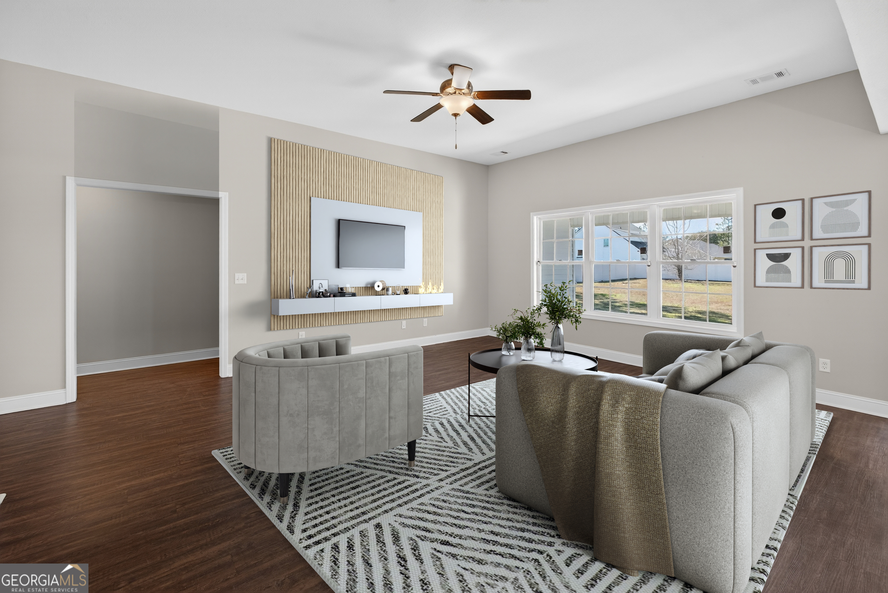303 Tallulah Bend Ellabell, GA 31308 - Photo 6 of 48 a living room with furniture and a wooden floor