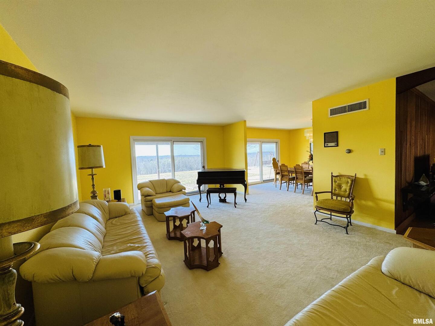 800 South Green Street Anna, IL 62906 - Photo 30 of 44 a living room with couches and kitchen view