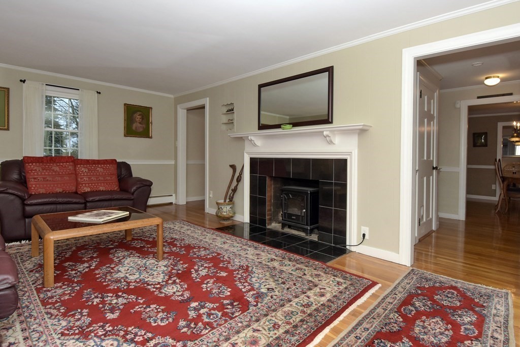 45 McGregory Road Sturbridge, MA 01566 - Photo 5 of 36 a living room with furniture or flat screen tv and a fireplace