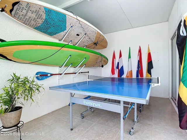 a room with chairs and a table