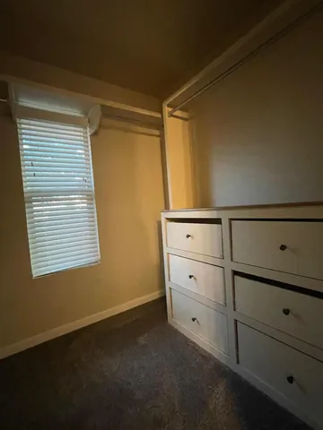 a view of a closet area
