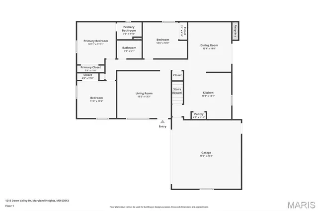 $1,975 | 1215 Dawn Valley Drive, Maryland Heights, MO 63043