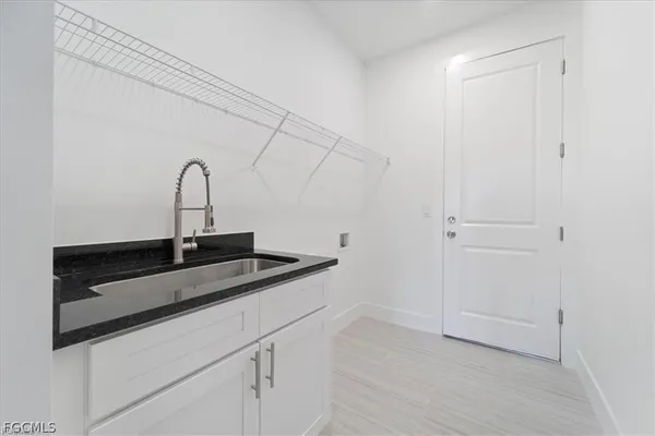 a close view of a sink and tap