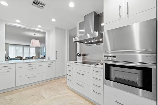 a kitchen with stainless steel appliances white cabinets and a sink