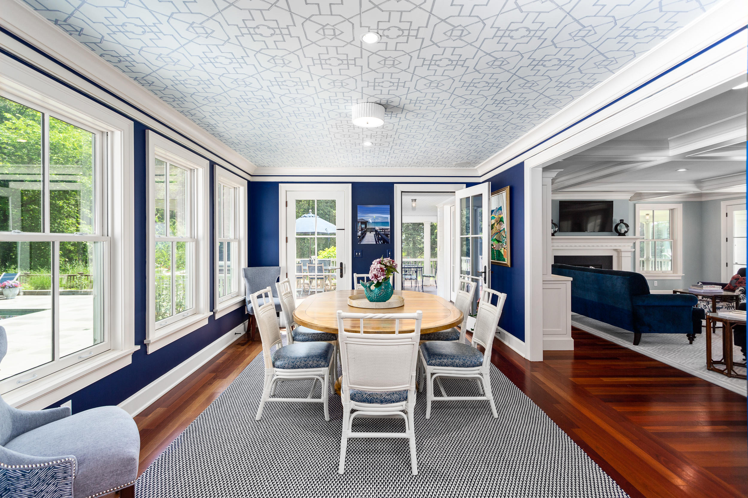 136 Pear Tree Point Road Darien, CT 06820 - Photo 24 of 56 a dining room with furniture window and wooden floor
