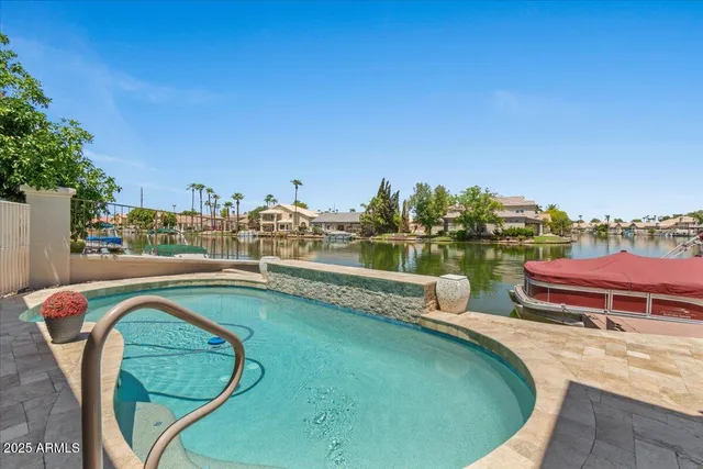 a workspace with furniture and window