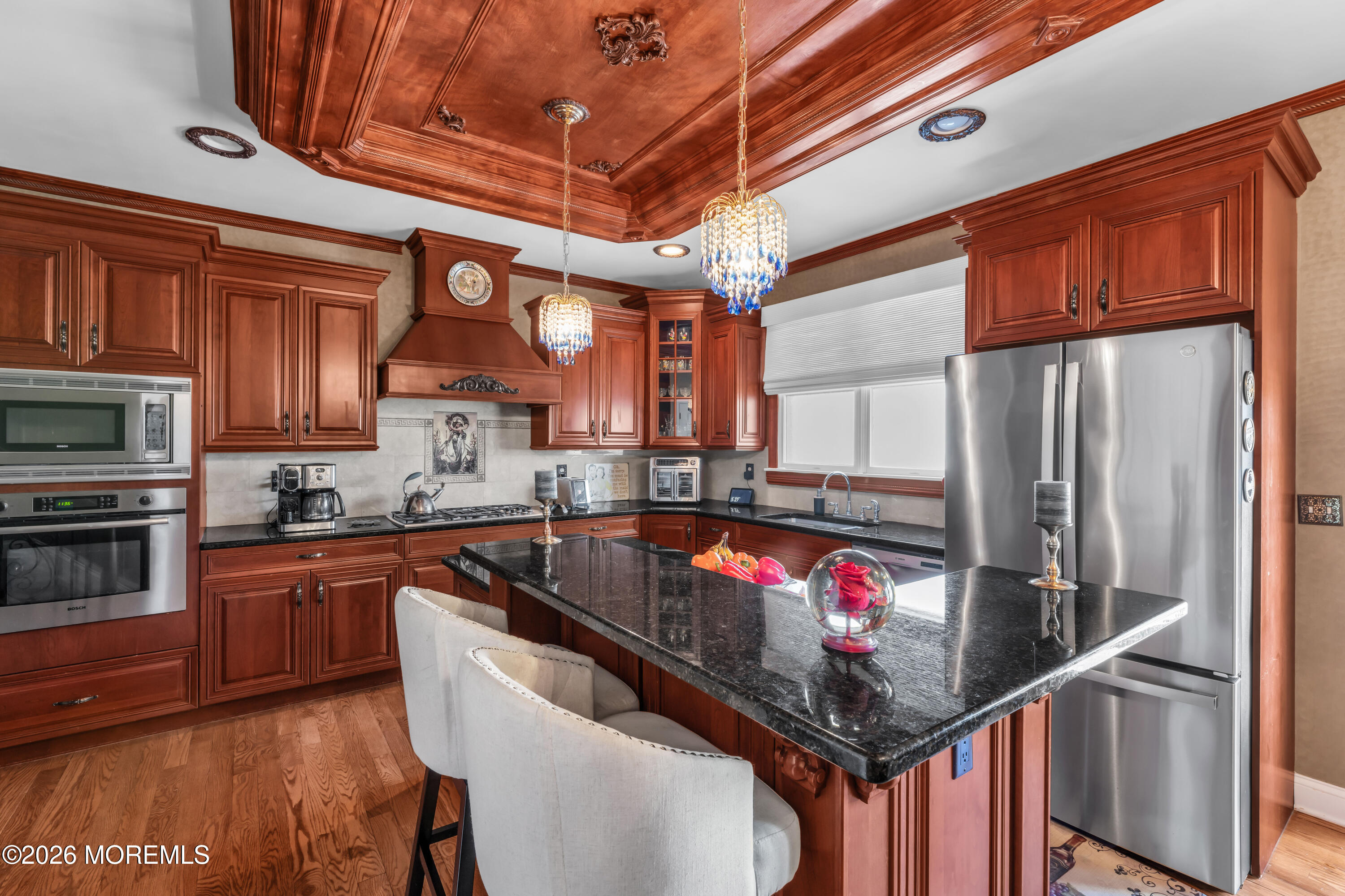 60 Yellow Meetinghouse Road Cream Ridge, NJ 08514 - Photo 20 of 59 a kitchen with stainless steel appliances granite countertop a sink dishwasher stove and refrigerator with wooden floor