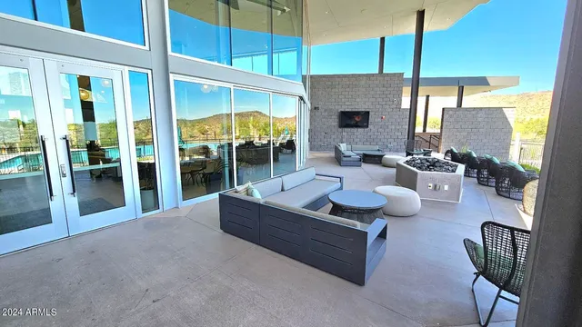 a view of swimming pool with a yard