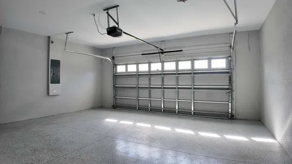 a view of a garage