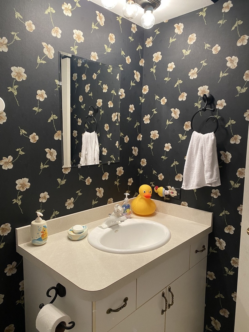 5221 James Lane, Unit 1511 Crestwood, IL 60418 - Photo 5 of 13 a bathroom with a sink vanity and a mirror