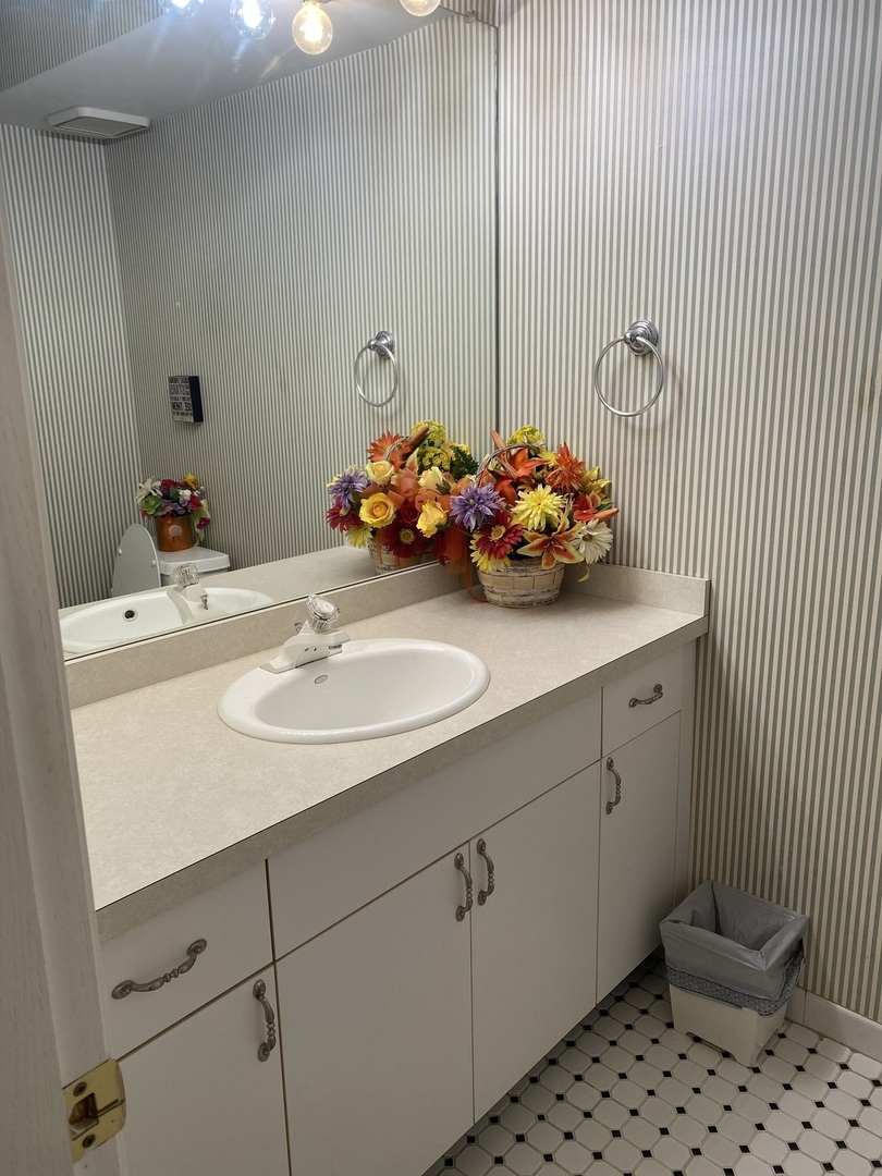 5221 James Lane, Unit 1511 Crestwood, IL 60418 - Photo 6 of 13 a bathroom with a sink and a mirror